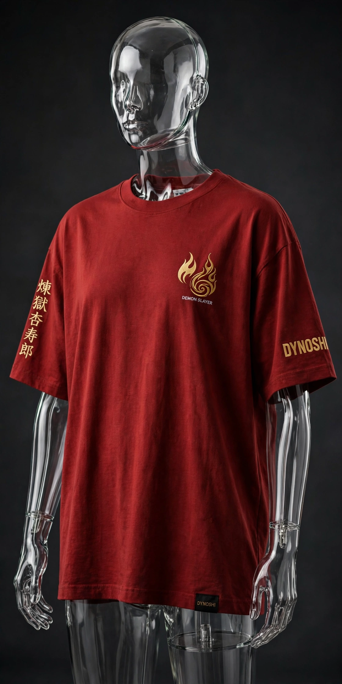Kyojuro Rengoku - Flame Pillar Portrait - Premium Oversized Anime T-Shirt - DYNOSHI