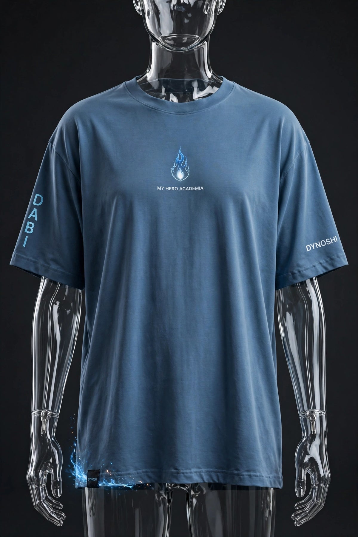 Dabi - Flame Surfer Chibi - Premium Oversized Anime T-Shirt - DYNOSHI