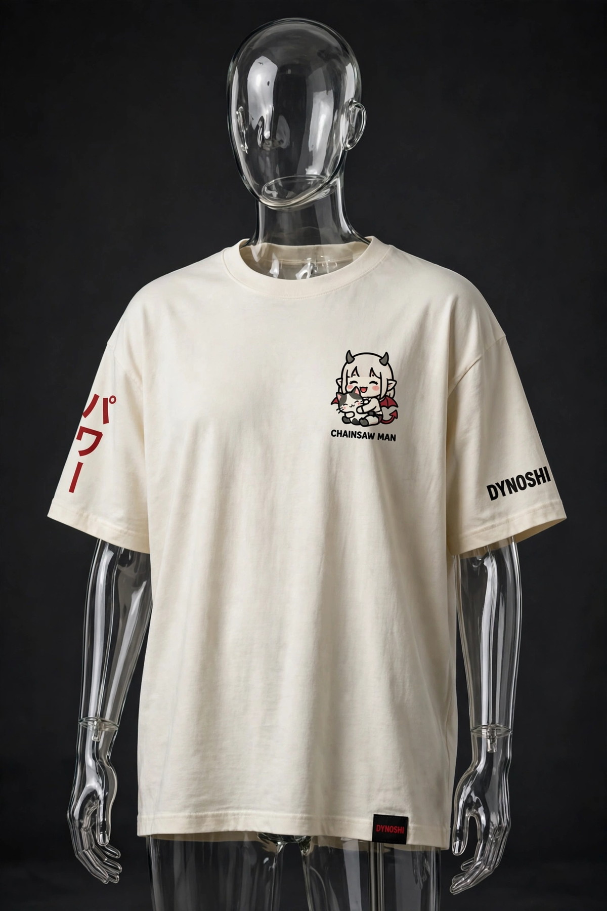 Power - Meowy Chibi - Premium Oversized Anime T-Shirt - DYNOSHI