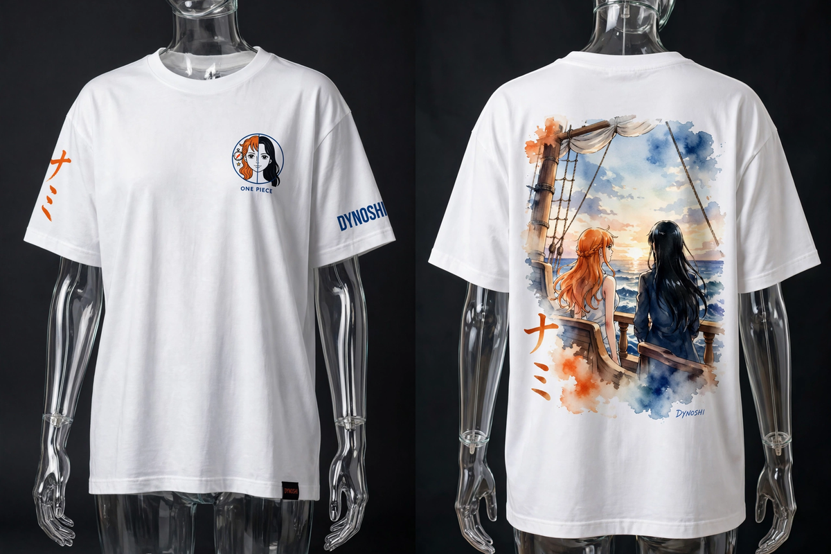 Nami - Quiet Bond Duo - Premium Oversized Anime T-Shirt - DYNOSHI