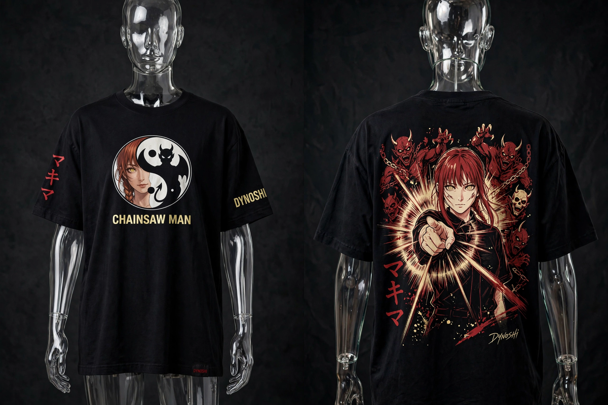 Makima - Bang Standoff - Premium Oversized Anime T-Shirt - DYNOSHI