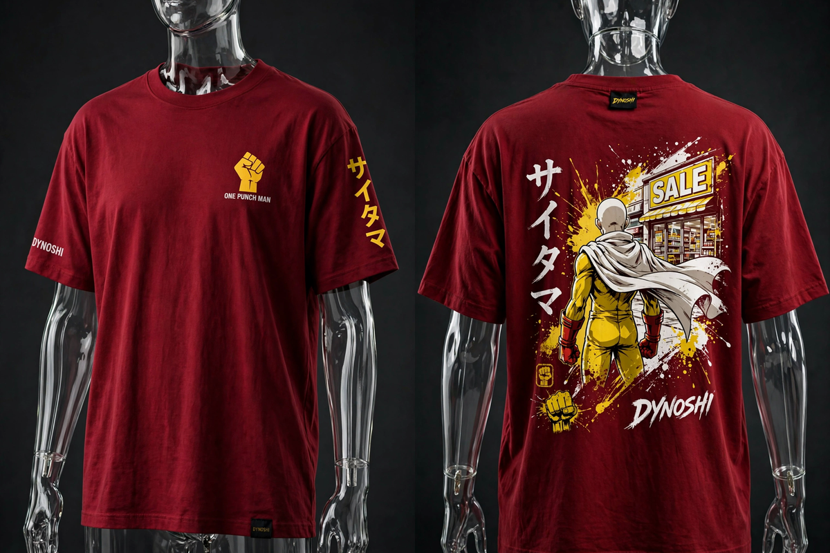Saitama - Sale Rush - Premium Oversized Anime T-Shirt - DYNOSHI