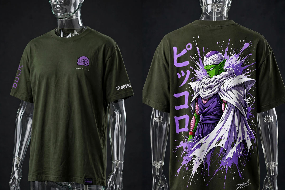 Piccolo - Cape And Turban Splash - Premium Oversized Anime T-Shirt - DYNOSHI