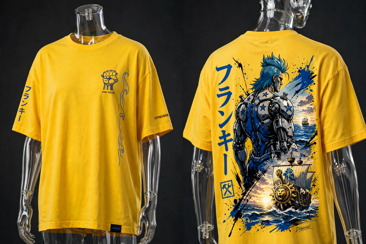 Franky - Sunny Sunset Voyage - Premium Oversized Anime T-Shirt - DYNOSHI