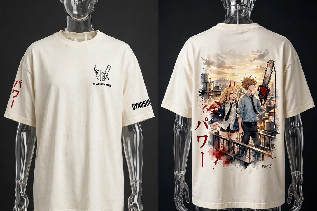 Power - Devil Hunter Duo - Premium Oversized Anime T-Shirt - DYNOSHI