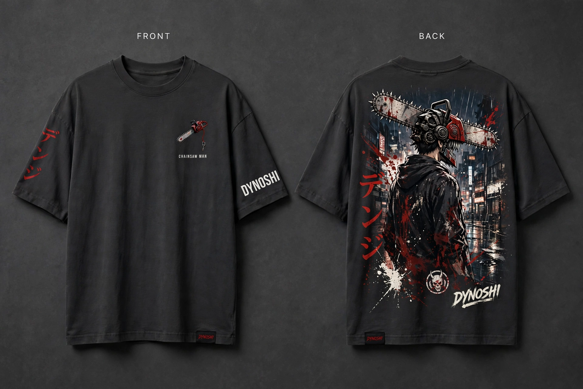 Denji - Premium Oversized Anime T-Shirt - DYNOSHI