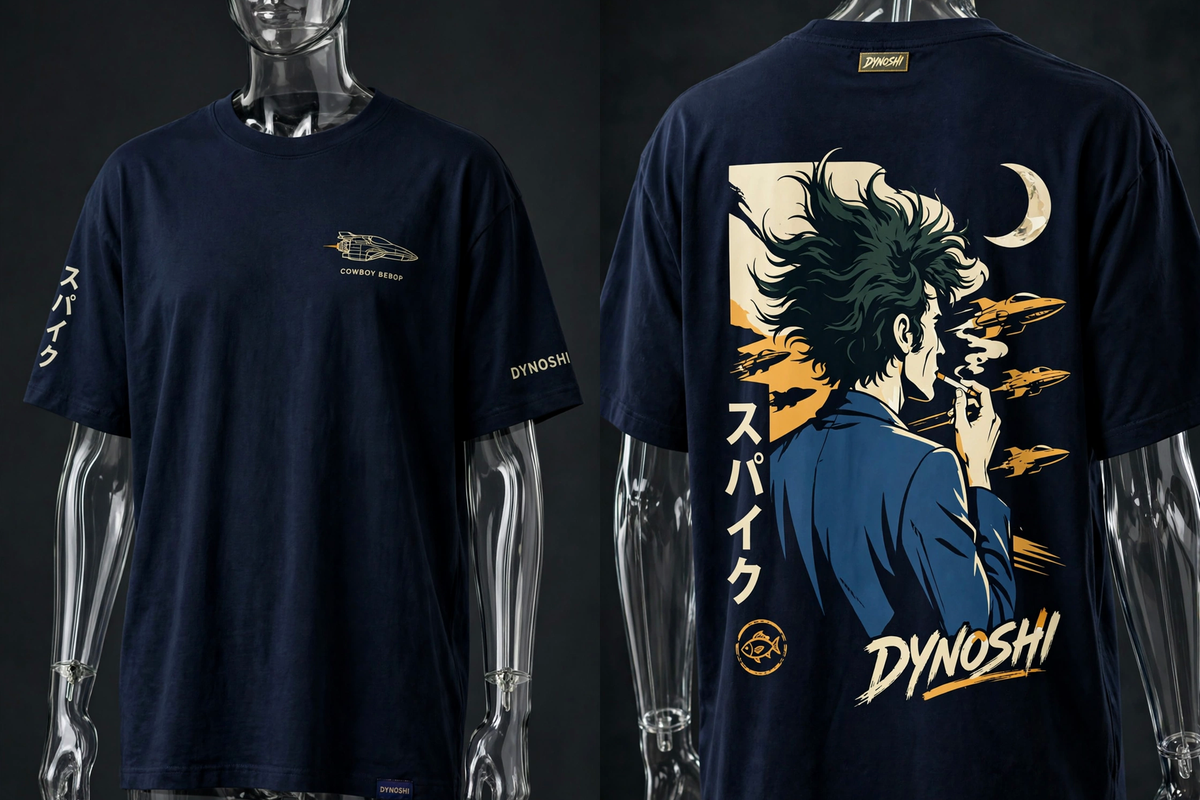 Spike Spiegel - The Bounty Hunter - Premium Oversized Anime T-Shirt - DYNOSHI