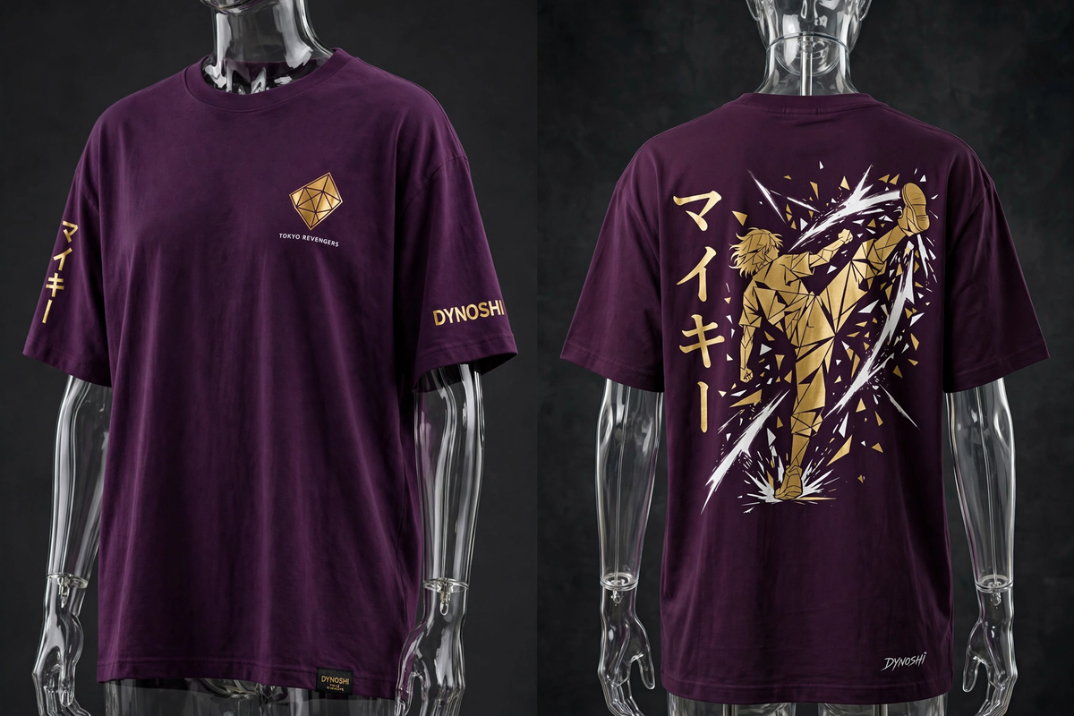 Mikey - Kick Geometry - Premium Oversized Anime T-Shirt - DYNOSHI
