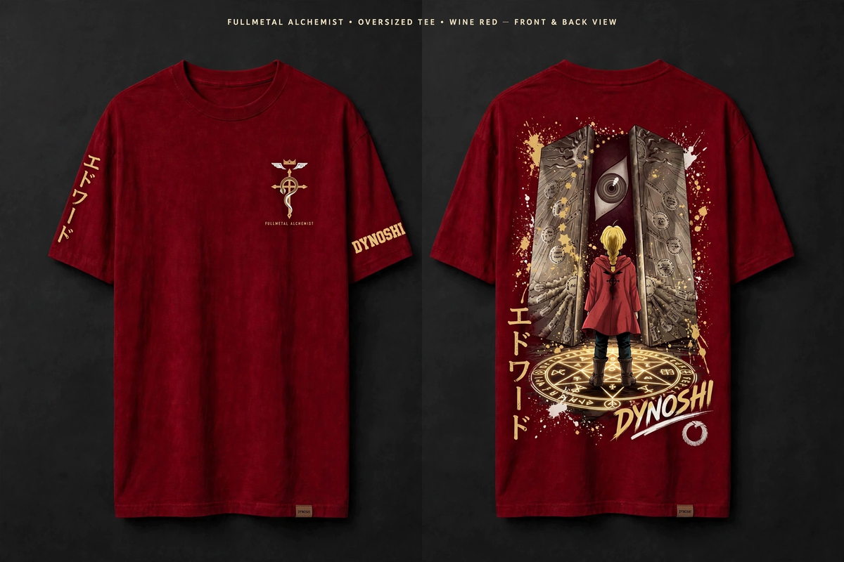 Edward Elric - Premium Oversized Anime T-Shirt - DYNOSHI