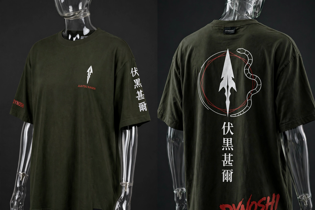 Toji Fushiguro - Spear of Heaven Crest - Premium Oversized Anime T-Shirt - DYNOSHI