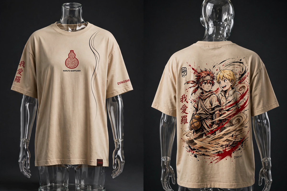 Gaara - Desert Brothers Duo - Premium Oversized Anime T-Shirt - DYNOSHI