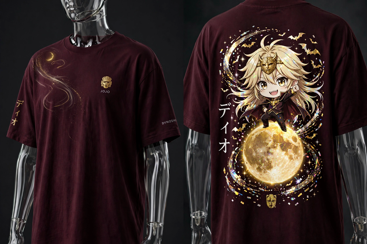 Dio Brando - Moonlit Victory - Premium Oversized Anime T-Shirt - DYNOSHI