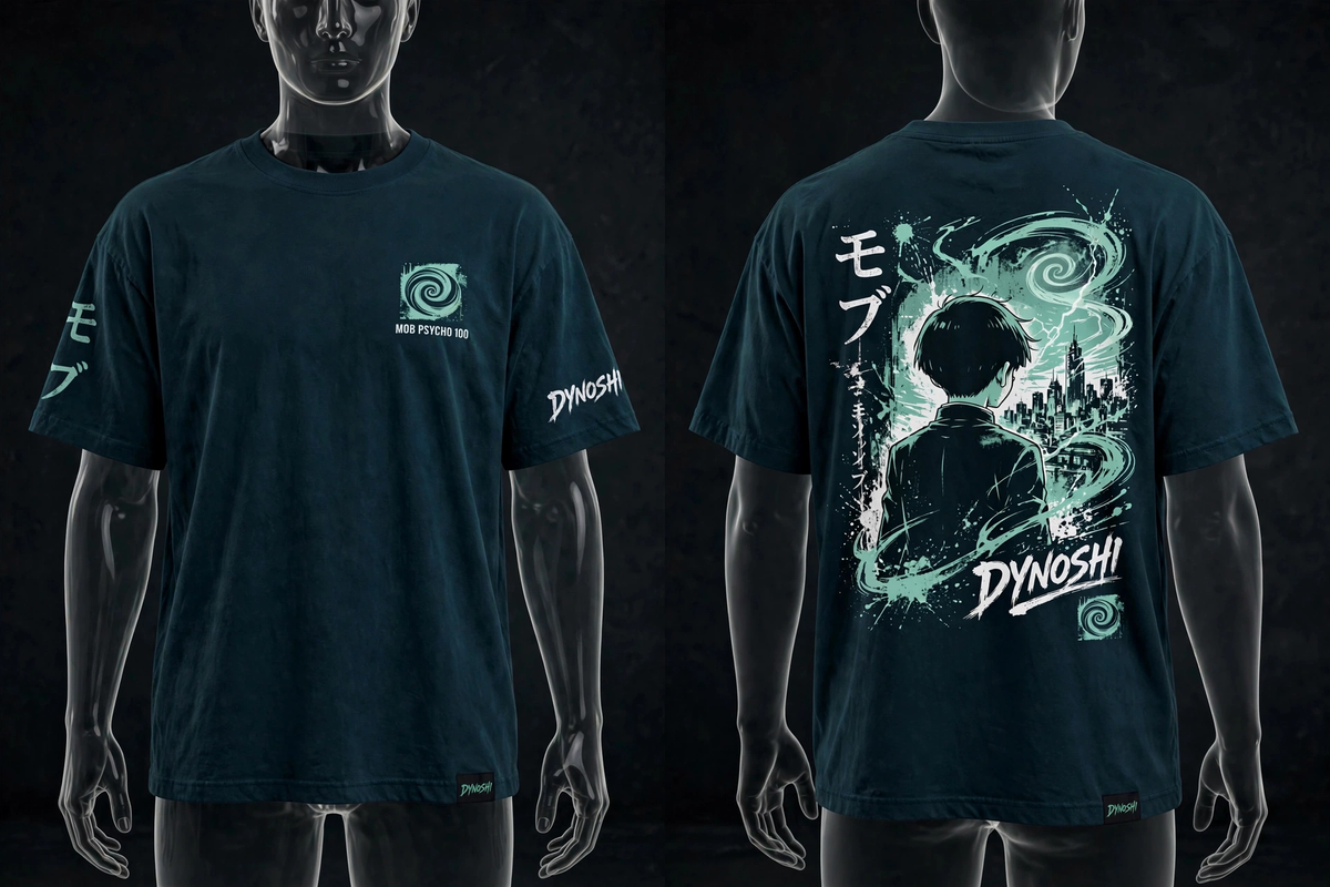 Mob - Premium Oversized Anime T-Shirt - DYNOSHI