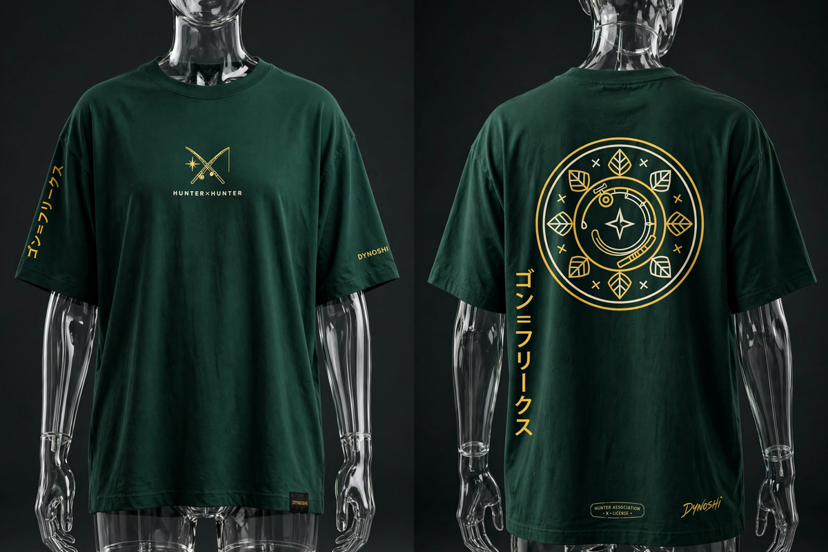 Gon Freecss - Hunter License Crest - Premium Oversized Anime T-Shirt - DYNOSHI