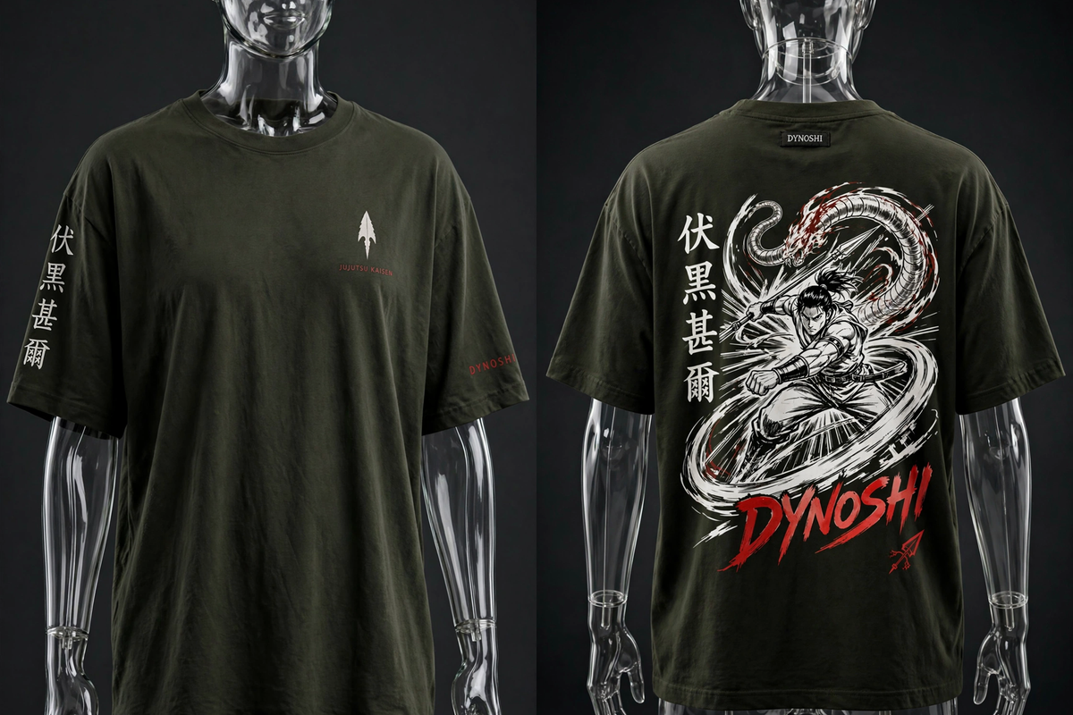 Toji Fushiguro - Spear Lunge - Premium Oversized Anime T-Shirt - DYNOSHI