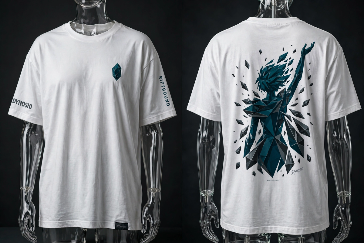 Eira - Crystal Silhouette Geometry - Premium Oversized Anime T-Shirt - DYNOSHI