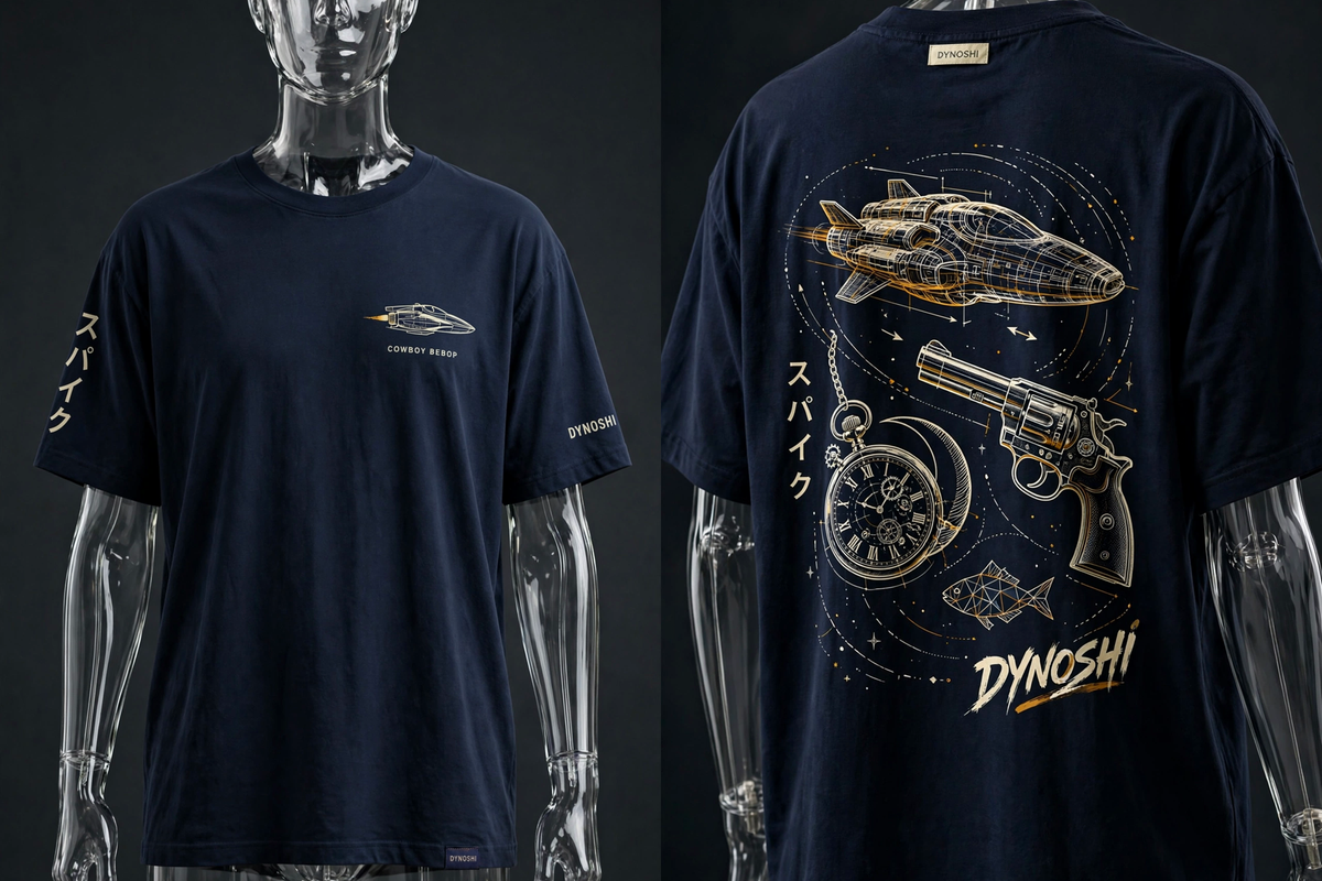 Spike Spiegel - Bounty Hunter's Kit - Premium Oversized Anime T-Shirt - DYNOSHI