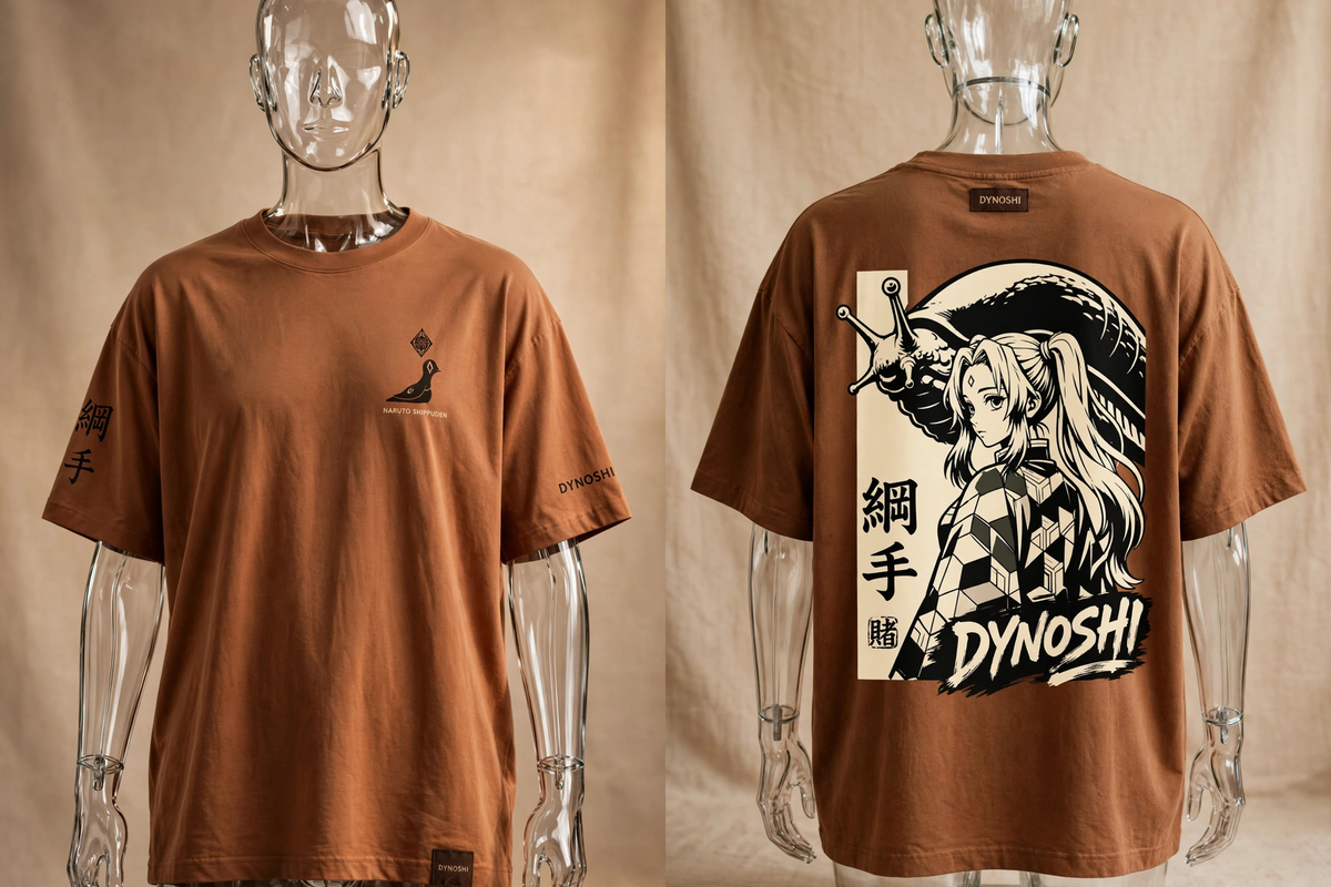 Tsunade - Fifth Hokage Portrait - Premium Oversized Anime T-Shirt - DYNOSHI