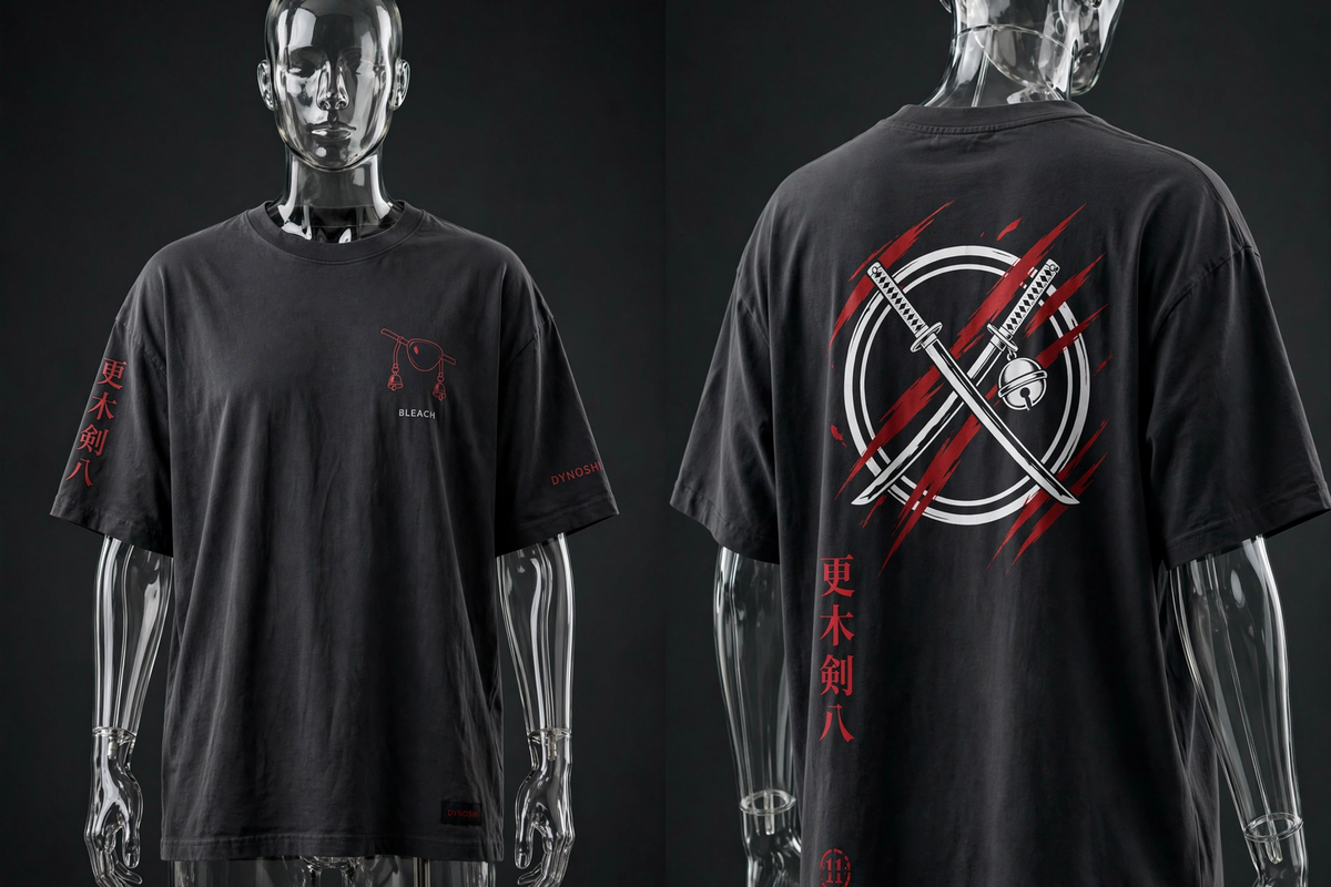 Kenpachi Zaraki - Blade Crest Emblem - Premium Oversized Anime T-Shirt - DYNOSHI