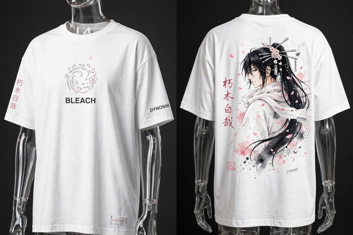 Byakuya Kuchiki - Noble Portrait - Premium Oversized Anime T-Shirt - DYNOSHI