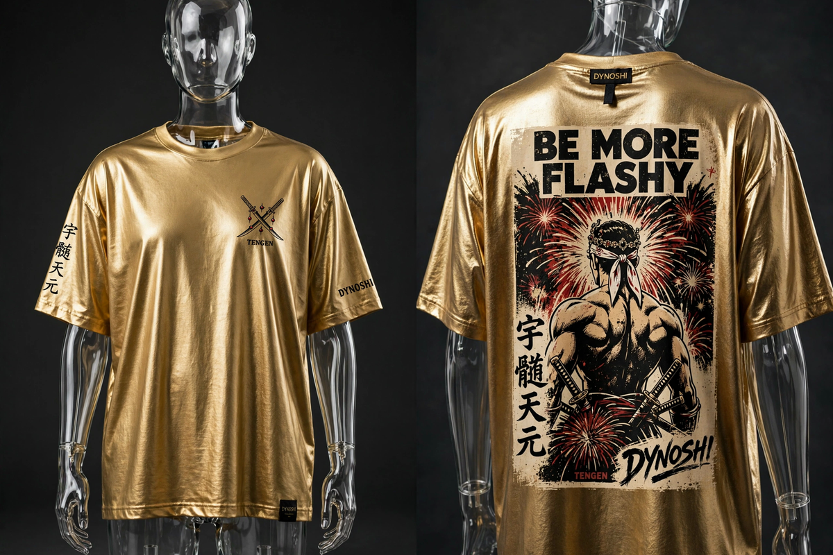 Tengen Uzui - Be More Flashy - Premium Oversized Anime T-Shirt - DYNOSHI