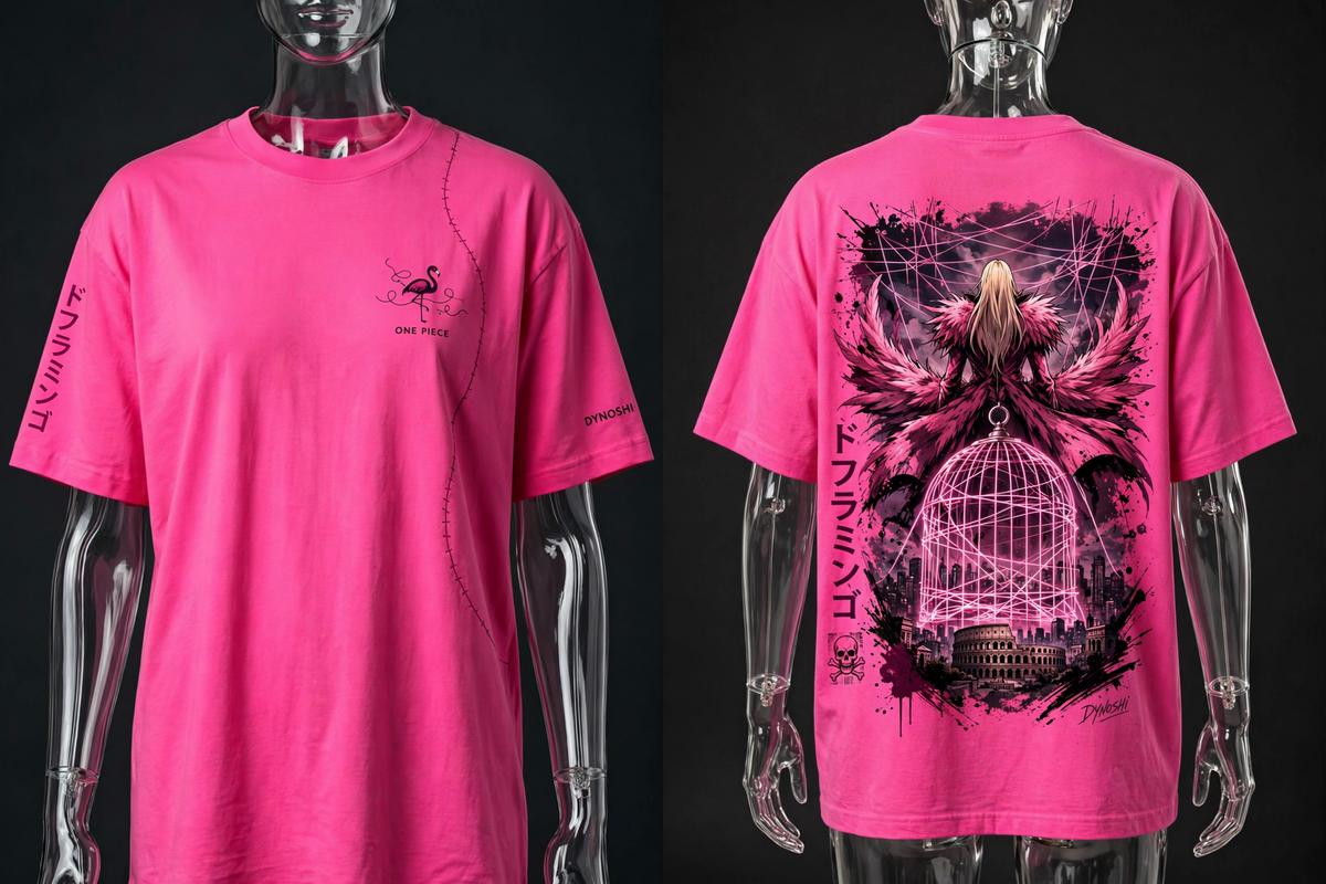 Donquixote Doflamingo - Birdcage Descent - Premium Oversized Anime T-Shirt - DYNOSHI