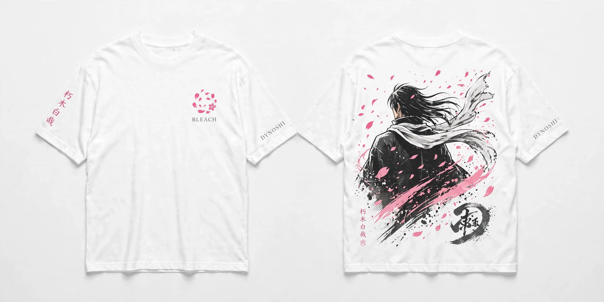 Byakuya Kuchiki - Premium Oversized Anime T-Shirt - DYNOSHI