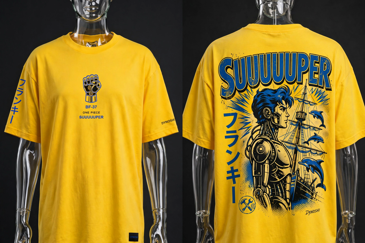 Franky - SUUUUUPER Mantra - Premium Oversized Anime T-Shirt - DYNOSHI