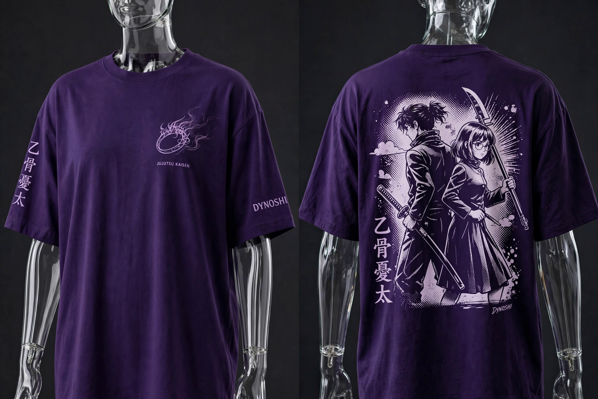 Yuta Okkotsu - Sorcerers' Pact Duo - Premium Oversized Anime T-Shirt - DYNOSHI