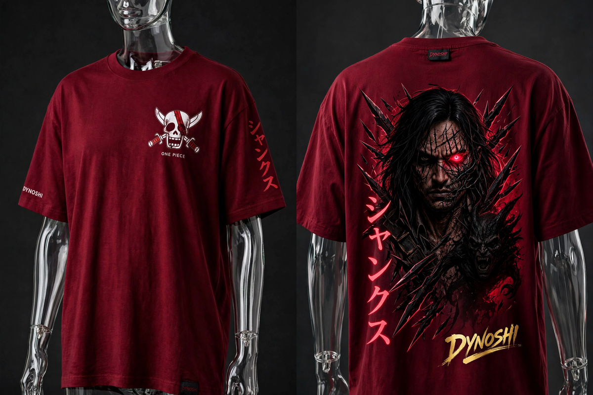 Shanks - Corrupted Captain - Premium Oversized Anime T-Shirt - DYNOSHI