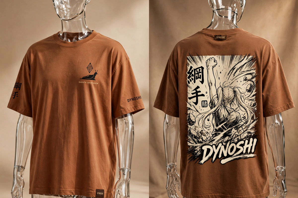 Tsunade - Heavenly Foot of Pain - Premium Oversized Anime T-Shirt - DYNOSHI