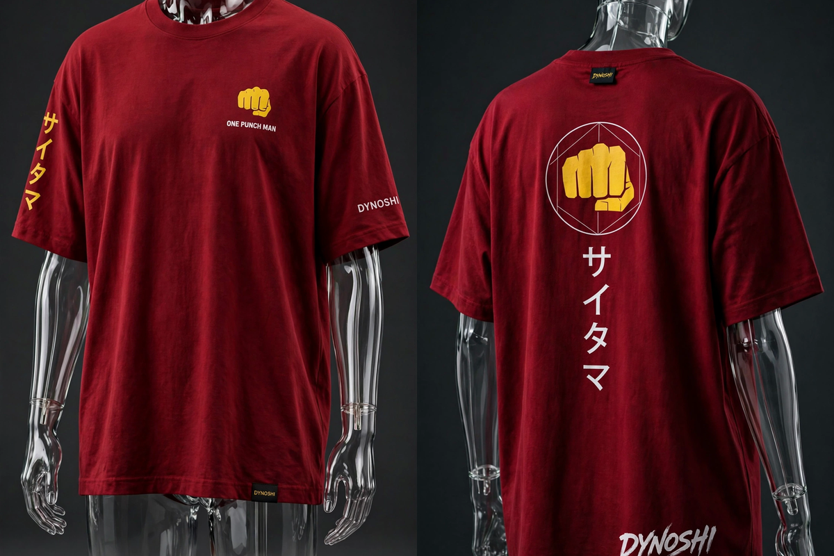 Saitama - Fist Emblem - Premium Oversized Anime T-Shirt - DYNOSHI