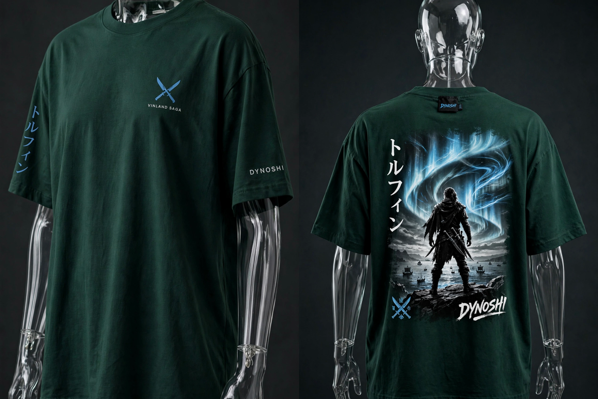 Thorfinn - Aurora Vigil - Premium Oversized Anime T-Shirt - DYNOSHI
