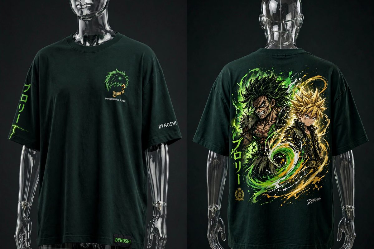 Broly - Rival Clash Duo - Premium Oversized Anime T-Shirt - DYNOSHI