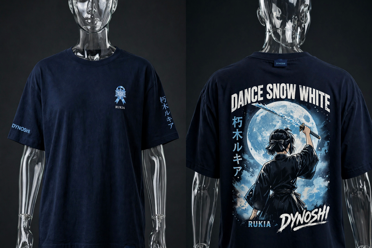 Rukia - Dance Snow White - Premium Oversized Anime T-Shirt - DYNOSHI
