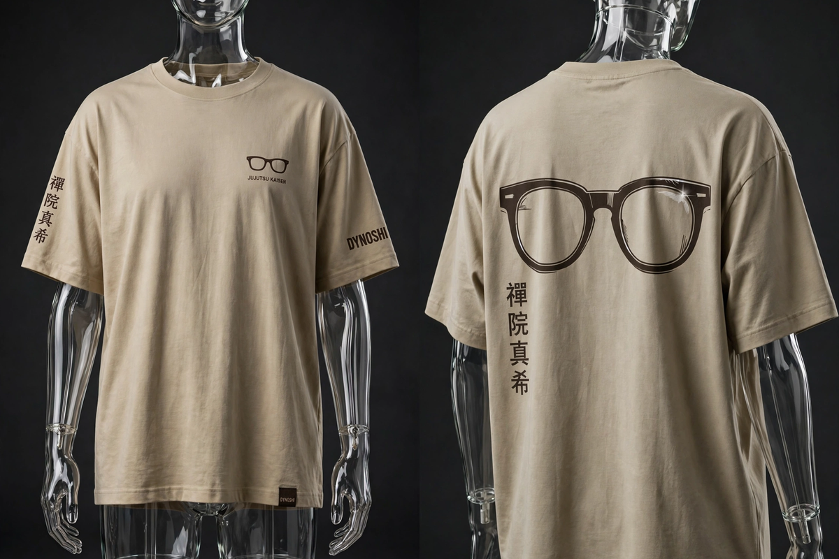 Maki Zenin - Glasses Emblem - Premium Oversized Anime T-Shirt - DYNOSHI