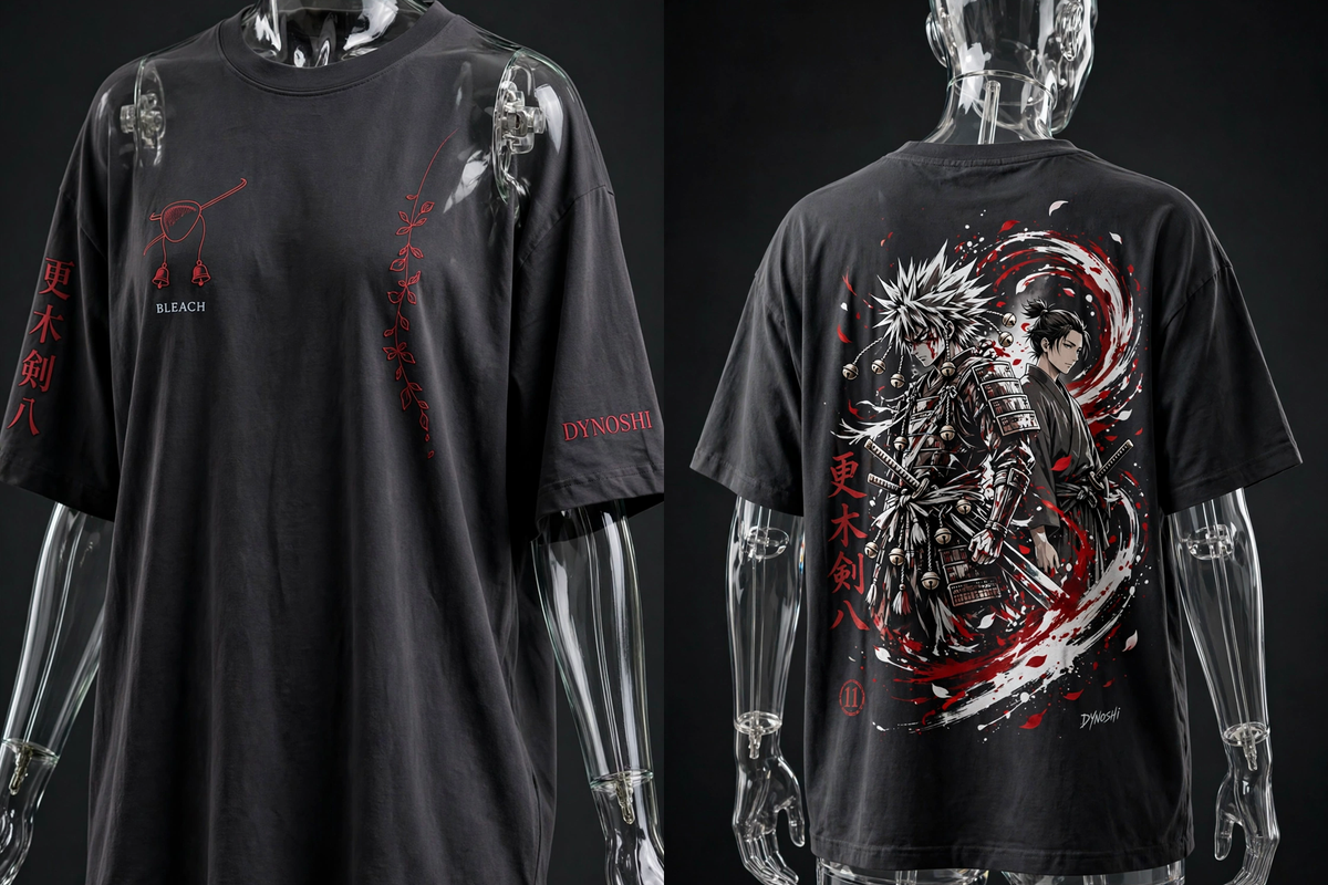Kenpachi Zaraki - Warriors Pact Duo - Premium Oversized Anime T-Shirt - DYNOSHI