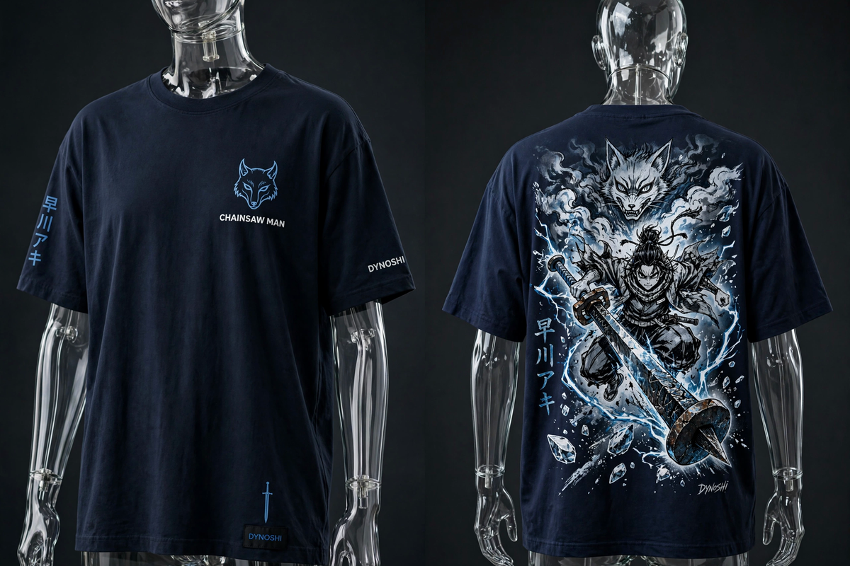 Aki Hayakawa - Cursed Nail Stance - Premium Oversized Anime T-Shirt - DYNOSHI