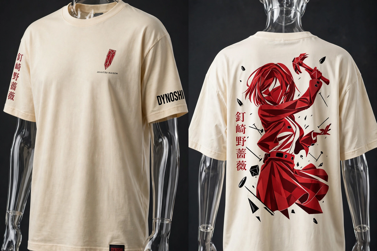 Nobara Kugisaki - Nail Strike Geometry - Premium Oversized Anime T-Shirt - DYNOSHI