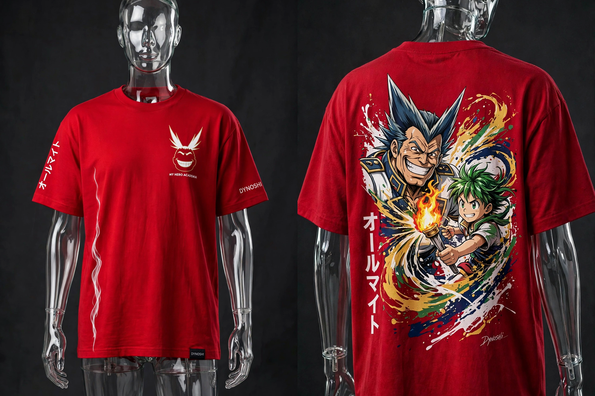 All Might - Passing the Torch - Premium Oversized Anime T-Shirt - DYNOSHI