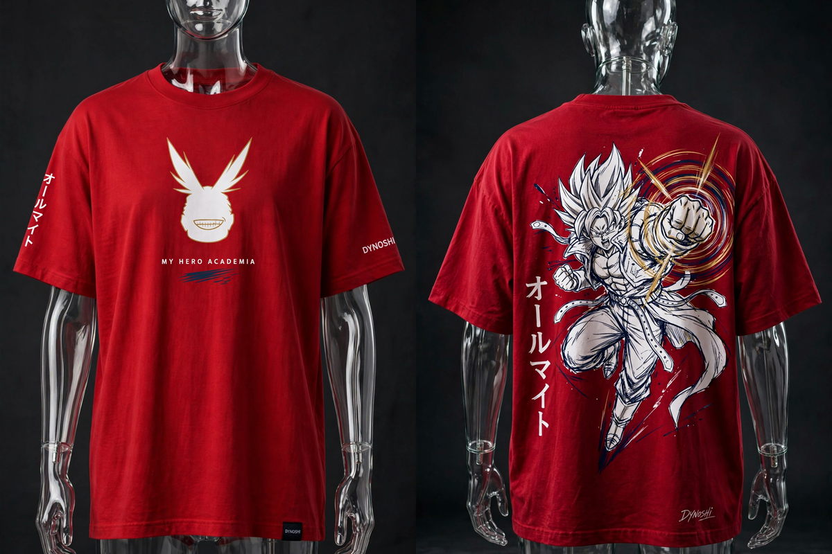 All Might - Detroit Battle Stance - Premium Oversized Anime T-Shirt - DYNOSHI