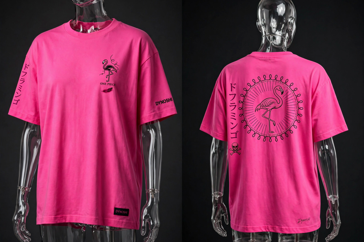 Donquixote Doflamingo - Flamingo Crest - Premium Oversized Anime T-Shirt - DYNOSHI