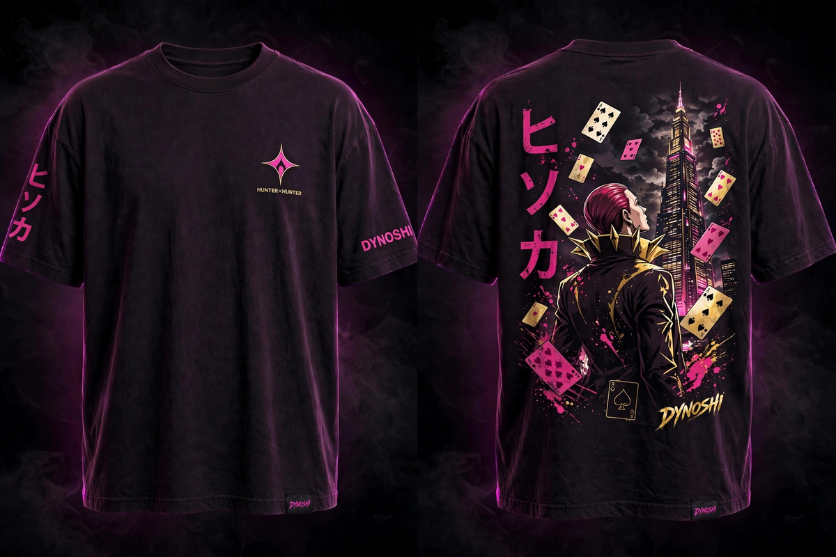 Hisoka Morow - Premium Oversized Anime T-Shirt - DYNOSHI