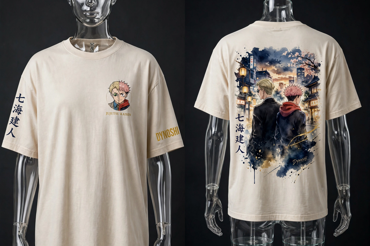 Nanami Kento - Mentor & Student Duo - Premium Oversized Anime T-Shirt - DYNOSHI