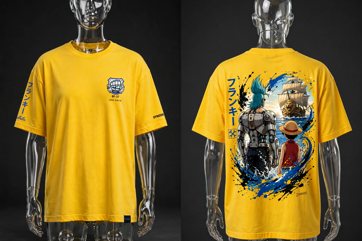 Franky - Captain's Oath Duo - Premium Oversized Anime T-Shirt - DYNOSHI