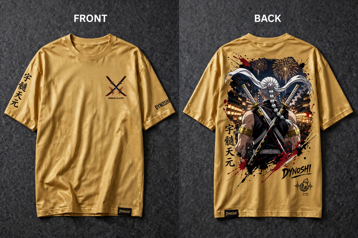 Tengen Uzui - Premium Oversized Anime T-Shirt - DYNOSHI