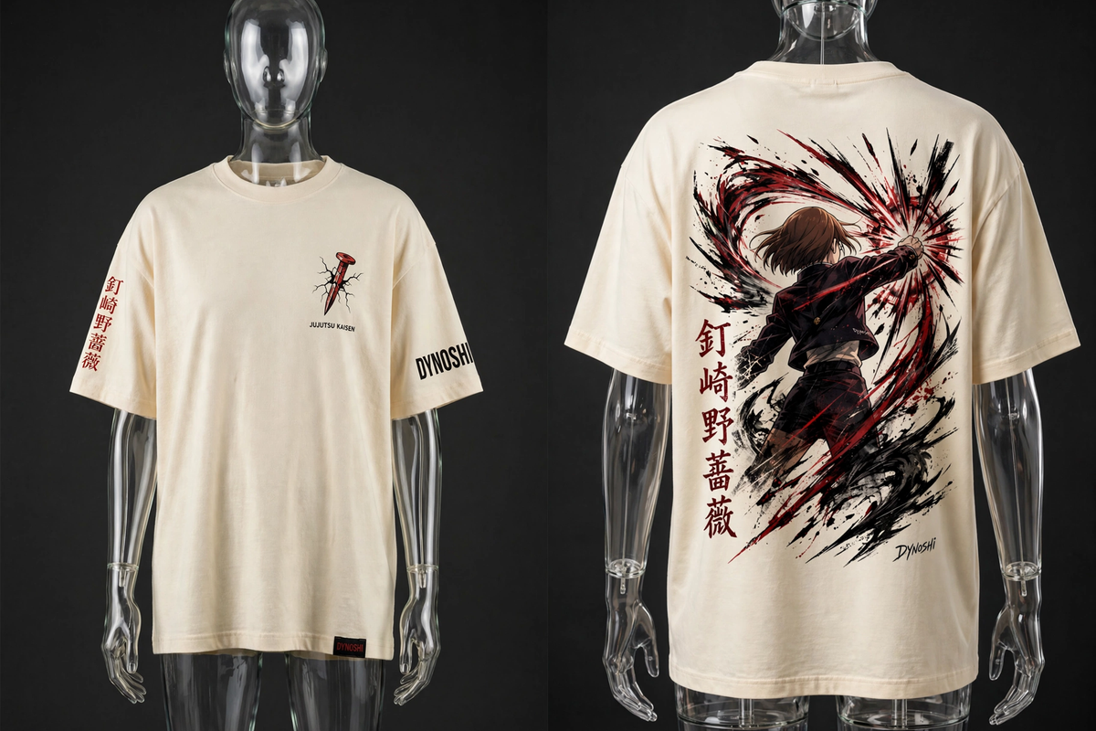 Nobara Kugisaki - Black Flash Strike - Premium Oversized Anime T-Shirt - DYNOSHI