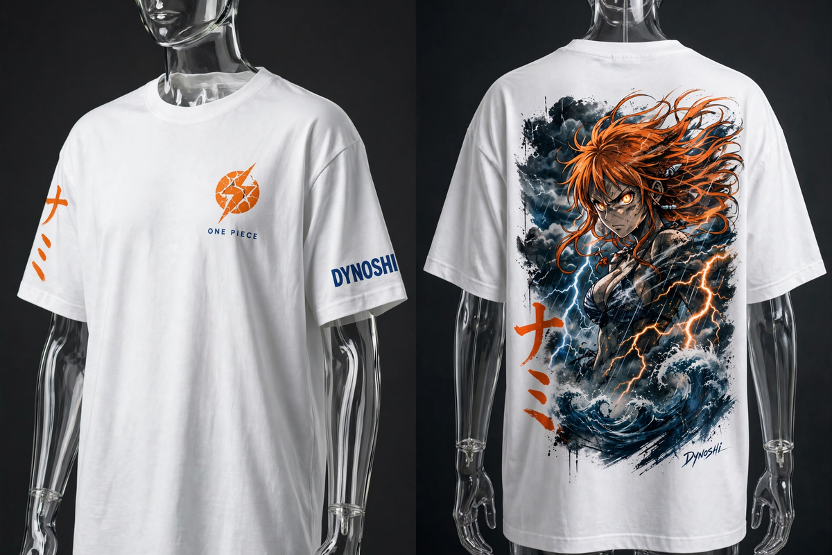 Nami - Thunderstorm Form - Premium Oversized Anime T-Shirt - DYNOSHI
