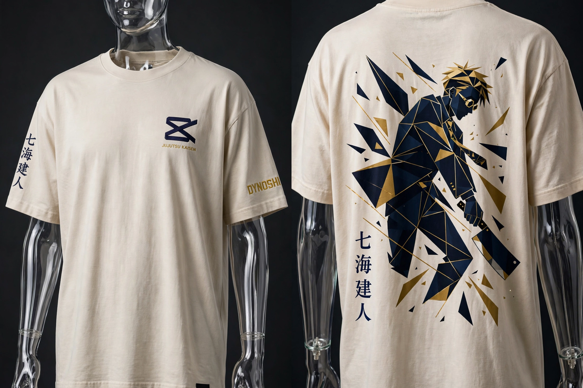 Nanami Kento - Ratio Silhouette Geometry - Premium Oversized Anime T-Shirt - DYNOSHI