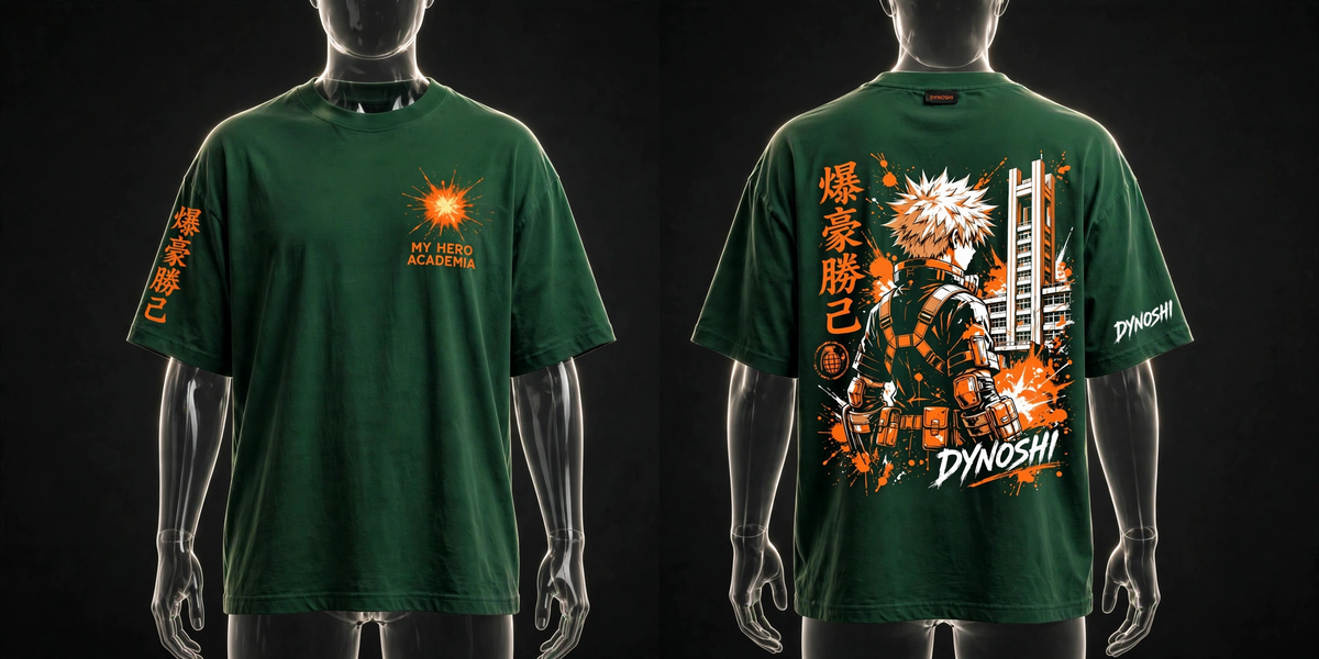Katsuki Bakugo - Premium Oversized Anime T-Shirt - DYNOSHI
